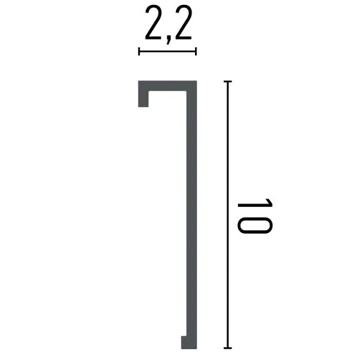Plinta decorativa din polimer rigid HCR511 - 10x2.2x200 cm [2]