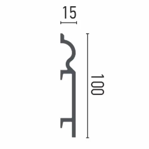 Plinta decorativa din polimer rigid HCR513 - 10x1.5x200 cm [2]