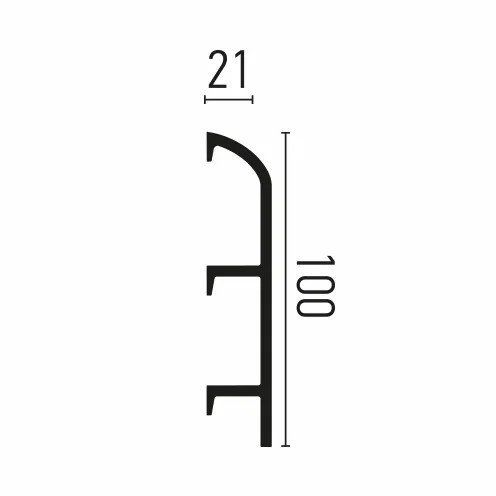 Plinta decorativa din polimer rigid HCR514 - 10x2.1x200 cm [2]