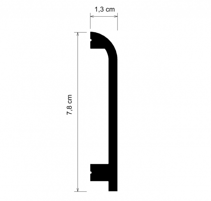 Plinta decorativa din polimer rigid HCR519 - 7.8X1.3x200 cm [3]