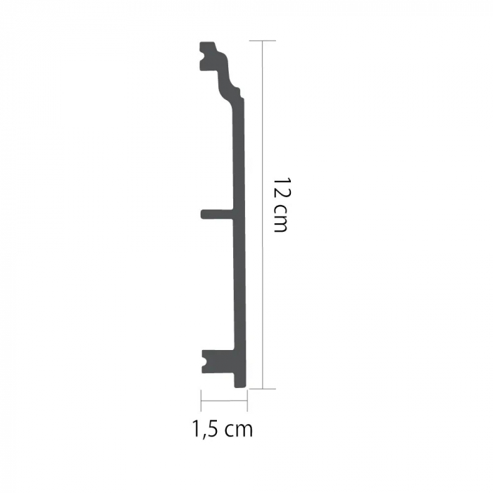 Plinta decorativa din polimer rigid HCR521 - 12X1.5x200 cm [3]