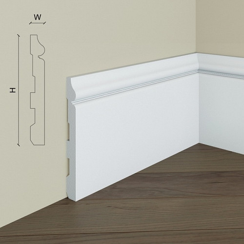 Plinta decorativa din polimer rigid S15 - 13.8x1.7x200 cm [2]