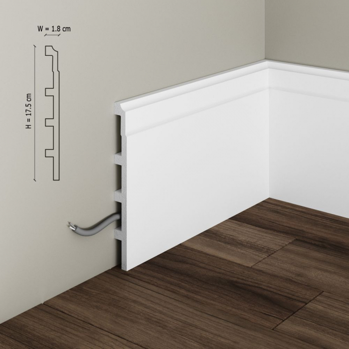 Plinta flexibila din poliuretan S26 - 17.5x1.8x200 cm [2]
