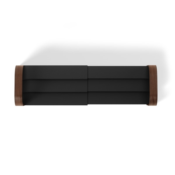 Poliță Bellwood 55x13x16 cm, 70% din Plastic Reciclat și Lemn Provenit din Surse Regenerabile Negru/Maro - Umbra [3]