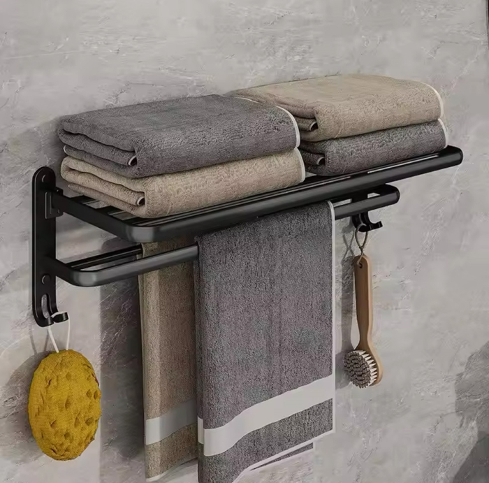 Poliță de Duș Bilia 48x20x25 cm, Metal Neagră Mat - SHP [4]