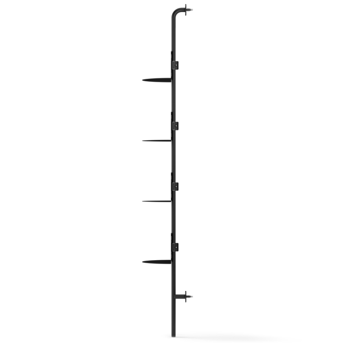Poliță Solis 27x35x204 cm, Oțel Rezistent și Îndoit Negru Mat - Umbra [3]