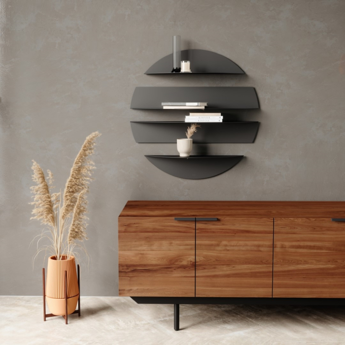Poliță Solis 76x18,5x76 cm, Metal Negru - Umbra [3]