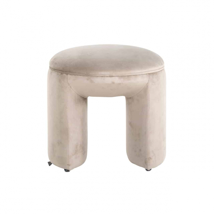 Pouf din catifea kaki Fargo (Quartz Khaki 903), S4548 KHAKI VELVET - Richmond Interiors [3]