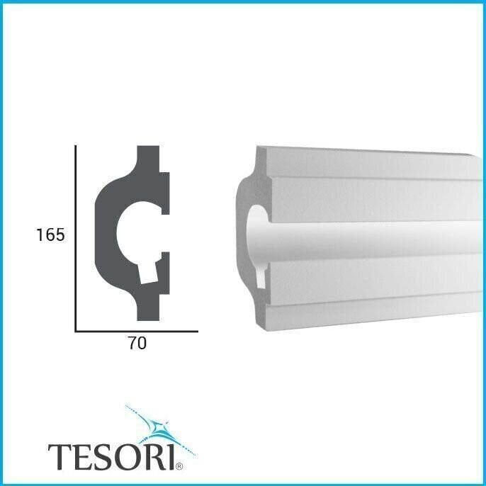 Profil pentru banda LED din polistiren extrudat acoperit cu rasina minerala KD119 - 7x16.5x115 cm [2]