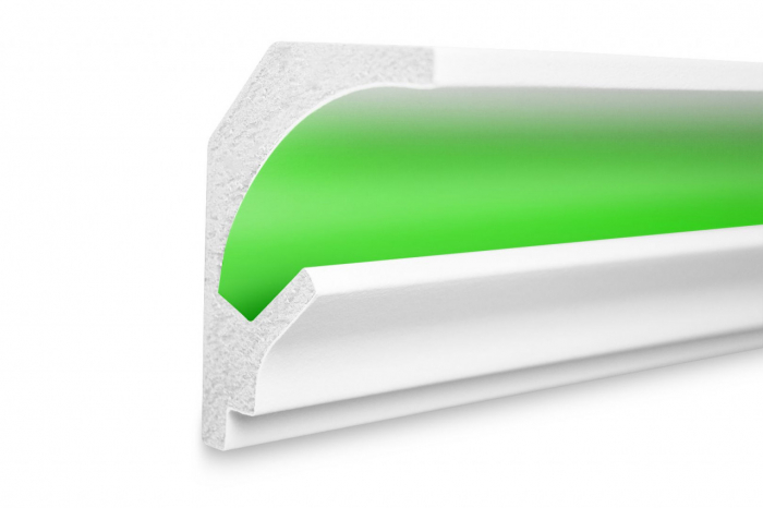 Profil pentru banda LED din polistiren extrudat acoperit cu rasina minerala KD202 - 15x9x115 cm [1]