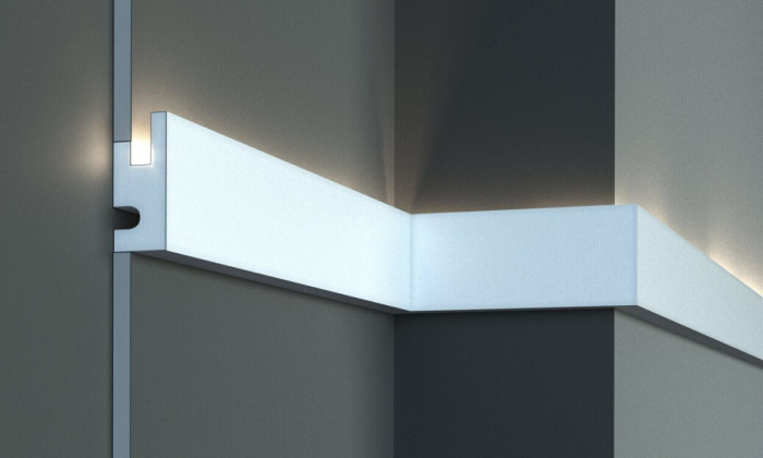 Profil pentru banda LED din polistiren extrudat acoperit cu rasina minerala KD301 - 9x4x115 cm [2]
