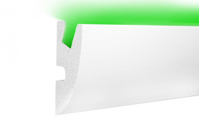 Profil pentru banda LED din polistiren extrudat acoperit cu rasina minerala KD304 - 9.5x4.5x115 cm [1]