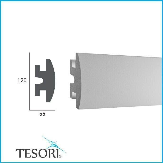 Profil pentru banda LED din polistiren extrudat acoperit cu rasina minerala KD306 - 12x5.5x115 cm [2]