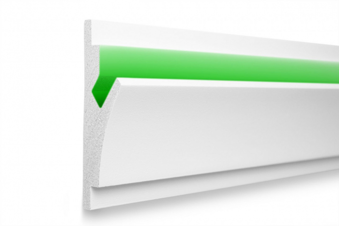 Profil pentru banda LED din polistiren extrudat acoperit cu rasina minerala KD403 - 17x5x115 cm [2]