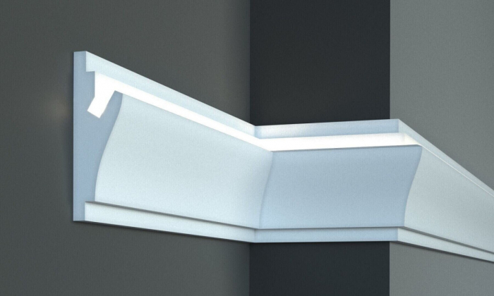 Profil pentru banda LED din polistiren extrudat acoperit cu rasina minerala KD403 - 17x5x115 cm [1]