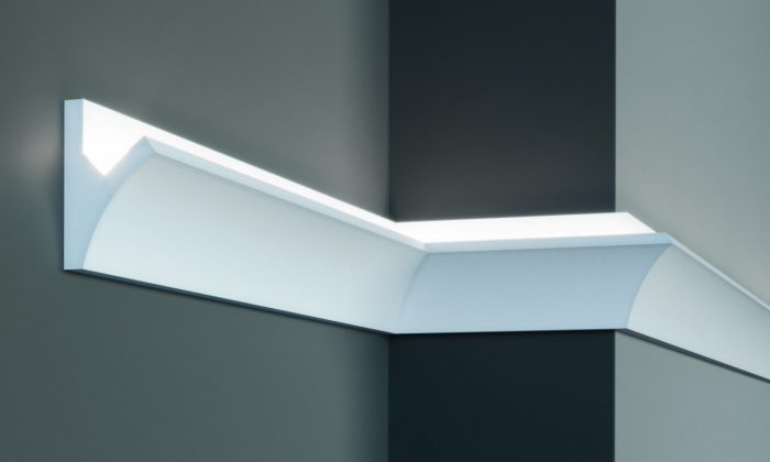 Profil pentru banda LED din polistiren extrudat acoperit cu rasina minerala KD407 - 10x6x115 cm [1]