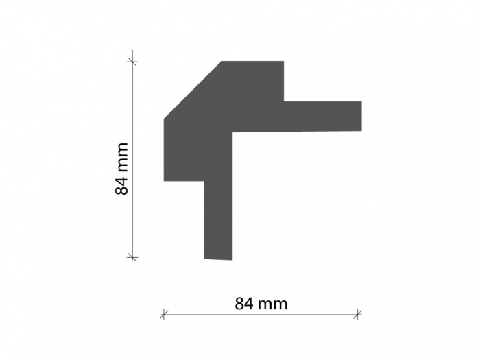 Profil pentru banda LED din polistiren extrudat acoperit cu rasina minerala KD503 - 8.4x8.4x115 cm [3]