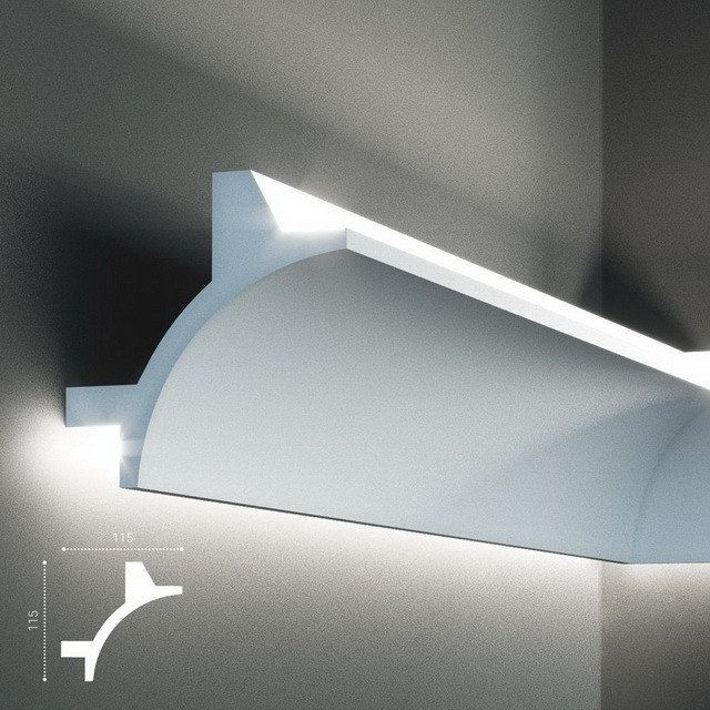Profil pentru banda LED din poliuretan Flexibil KF706F - 11.5x11.5x200 cm [3]
