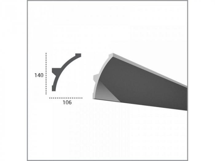 Profil pentru banda LED din poliuretan Flexibil KF708F - 14x10.6x200 cm [2]