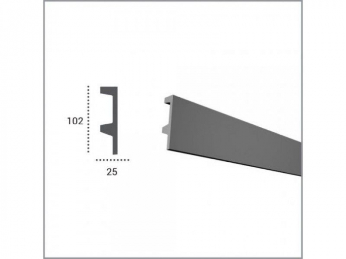 Profil pentru banda LED din poliuretan KF504 - 10.2x2.5x200 cm [2]