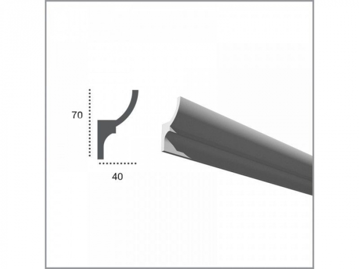 Profil pentru banda LED din poliuretan KF701 - 7x4x200 cm [1]