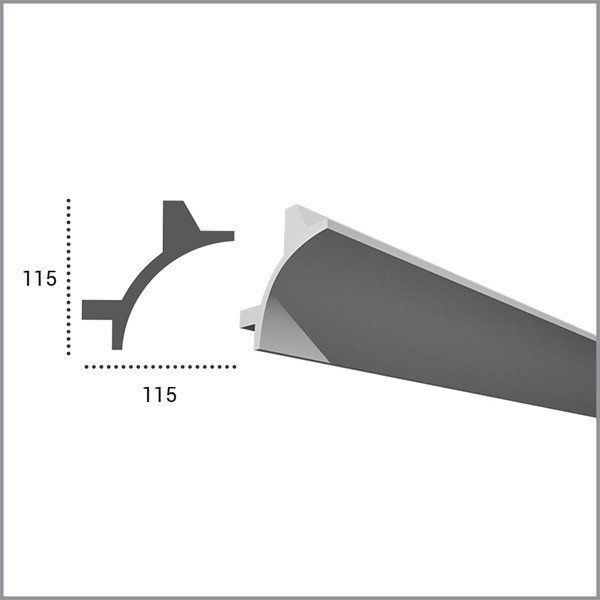 Profil pentru banda LED din poliuretan KF706 - 11.5x11.5x200 cm [2]