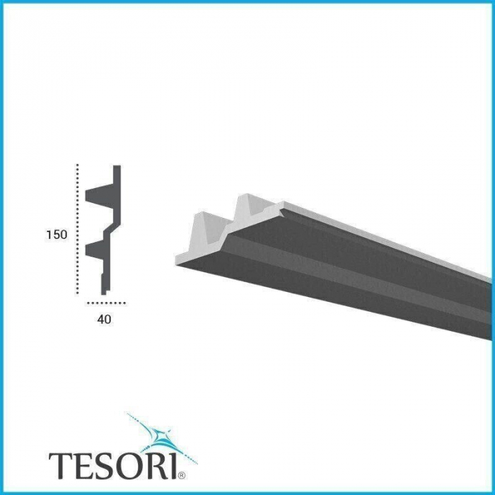 Profil pentru banda LED din poliuretan KF709 - 15x4x200 cm [2]