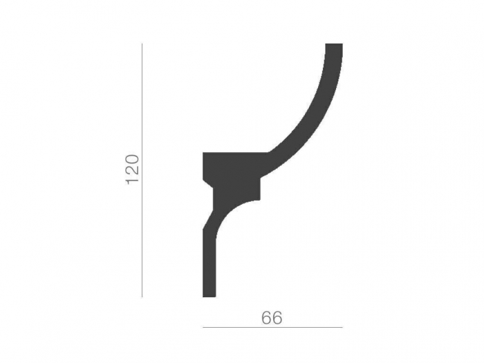 Profil pentru banda LED din poliuretan KF714 - 12x6.6x200 cm [2]