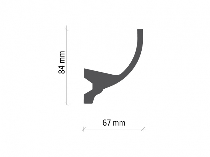 Profil pentru banda LED din poliuretan KF715 - 8.4x6.7x200 cm [2]