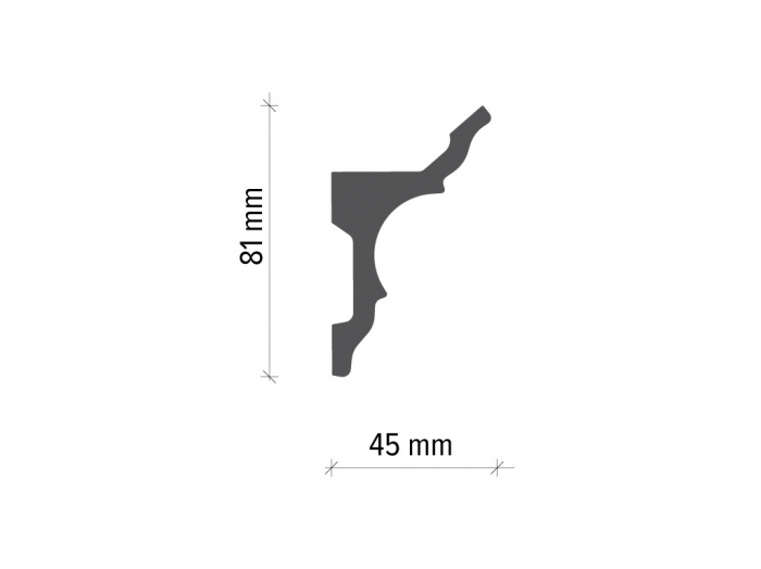 Profil pentru banda LED din poliuretan KF717 - 8.1x4.5x200 cm [4]