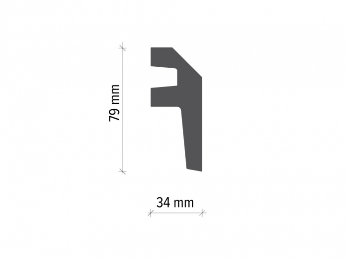 Profil pentru banda LED din poliuretan KF718 - 7.9x3.4x200 cm [2]
