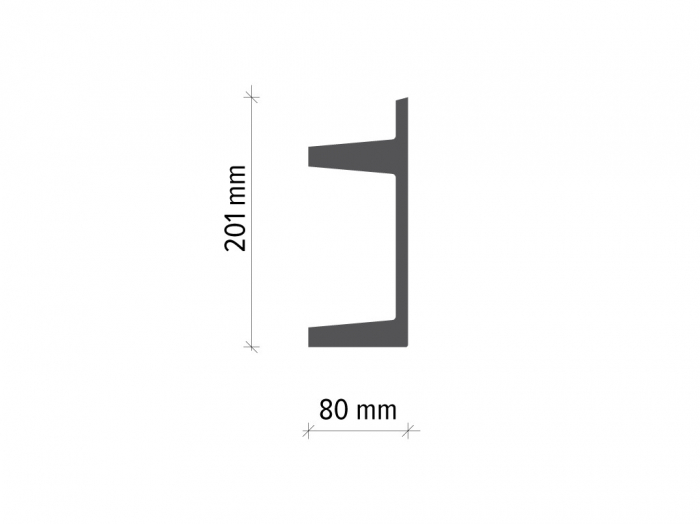 Profil pentru banda LED din poliuretan KF722 - 20.1x8x200 cm [2]
