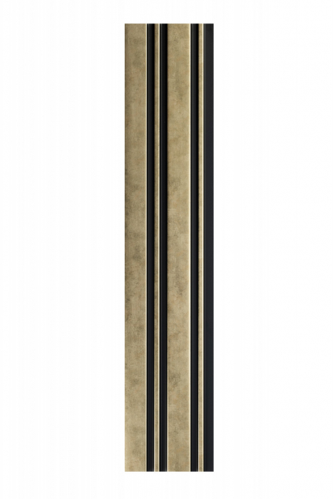 Profil stanga pentru panou riflat 3D Milo, Auriu, 270x4.2cm, Lamelio [1]