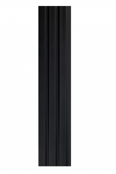 Profil stanga pentru panou riflat 3D Olmo, Negru, 270x4.2cm, Lamelio [1]