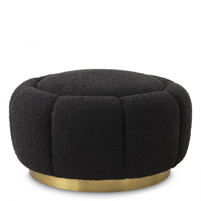   Ottoman Inger bouclé negru 115778 EICHHOLTZ [1]