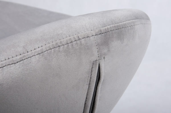 Puf modern Egg Wide Velvet Black diverse culori, velur/otel, HE-066.HM8-19.OTTO.B - King [15]