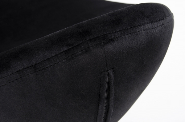 Puf modern Egg Wide Velvet Black diverse culori, velur/otel, HE-066.HM8-19.OTTO.B - King [12]