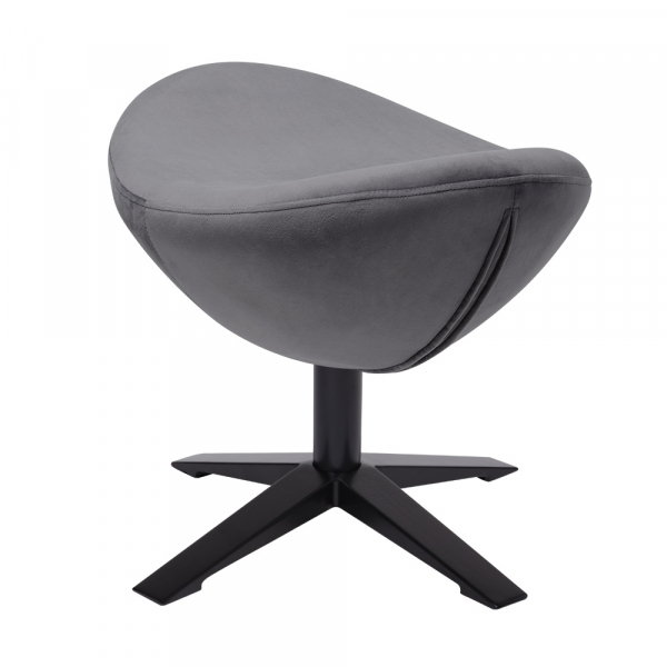 Puf modern Egg Wide Velvet Black diverse culori, velur/otel, HE-066.HM8-19.OTTO.B - King [4]