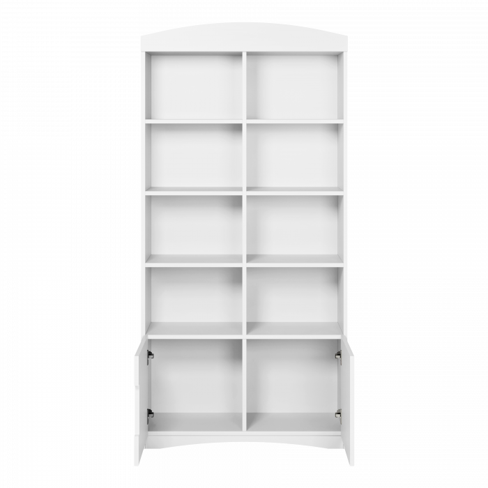 Raft carti copii dublu Classic MDF alb, 180,5x90 cm [3]