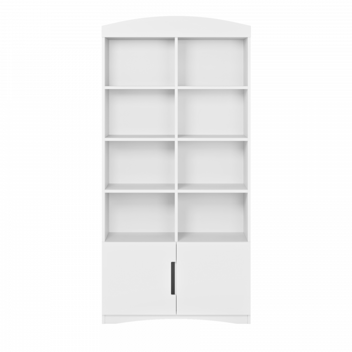 Raft carti copii dublu Classic MDF alb, 180,5x90 cm [5]