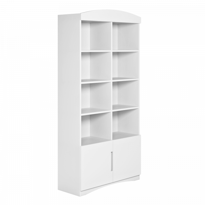 Raft carti copii dublu Classic MDF alb, 180,5x90 cm [4]