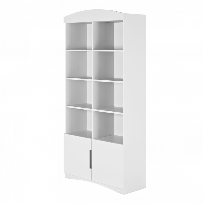 Raft carti copii dublu Classic MDF alb, 180,5x90 cm [2]