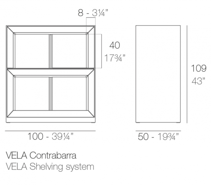 Raft terasa/gradina LED RGBW Vela 100x109 cm rezistent la apa, smart control, 54123 - Vondom [2]