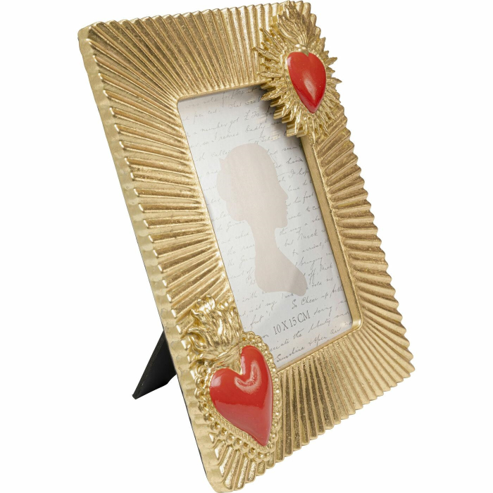 Ramă Foto Flaming Heart Due 18x2,5x22,5 cm, Rășină Poliesterică și Carton Roșu Auriu - Kare Design [4]