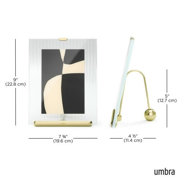 Ramă Foto Flute 19x11x23 cm, Sticlă Auriu Polisat - Umbra [10]
