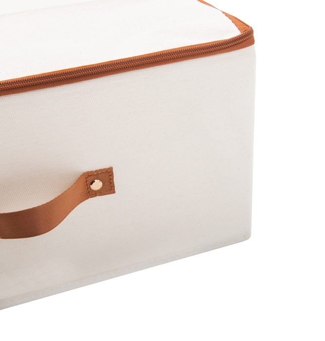 Recipient de Depozitare Casy 40x30x20 cm, Material cu Aspect de In Bej - SHP [2]