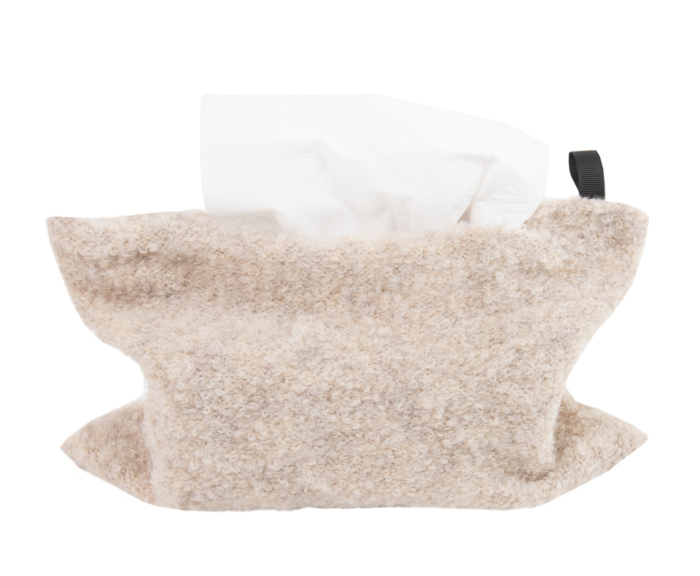 Recipient pentru Șervețele Fluff 25x15x20 cm, Țesătură Buclé Bej - SHP [2]