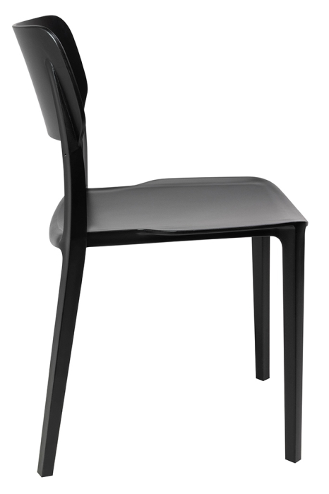 Scaun Agat Premium 53x49x80 cm, Polipropilenă Negru - King Home [2]