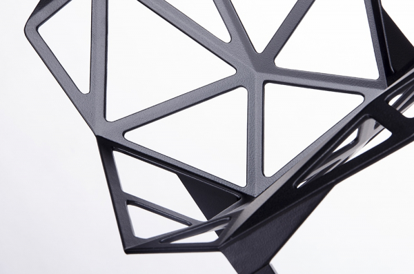 Scaun Argus design geometric, negru/alb, aluminiu, DC-362.ALLBLACK - King [6]
