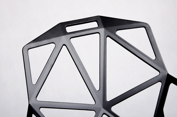 Scaun Argus design geometric, negru/alb, aluminiu, DC-362.ALLBLACK - King [5]
